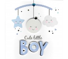 Kaartje Cute little BOY - 3D